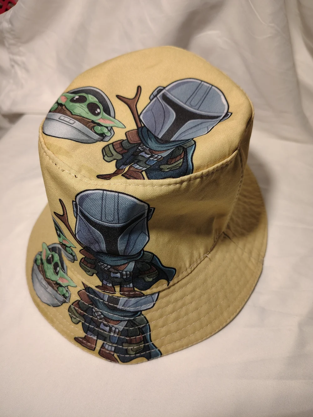 Star Wars Yellow Mandalorian & Grogu Kids Bucket Hat